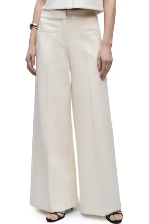 MANGO Wide Leg Suit Pants in at Nordstrom, Size 6
