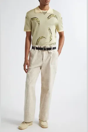 Jacquemus Le Polo Marino Jacquard Polo in at Nordstrom, Size Medium