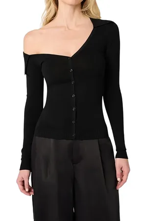 WeWoreWhat Off The Shoulder Collared Shirt in at Nordstrom, Size Medium L