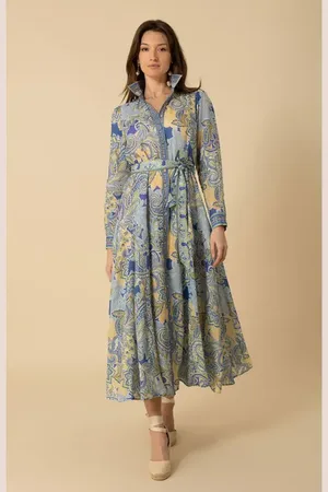 Hale Bob Clementine Linen Maxi Dress in at Nordstrom, Size Small