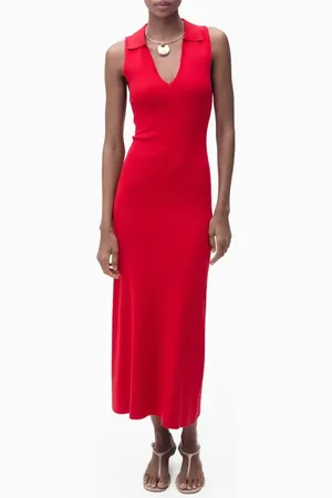 MANGO Collar Sleeveless Maxi Sweater Dress in at Nordstrom, Size 10