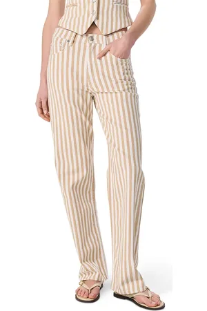 RAG&BONE Shea Stripe High Waist Relaxed Straight Leg Jeans in at Nordstrom, Size 25