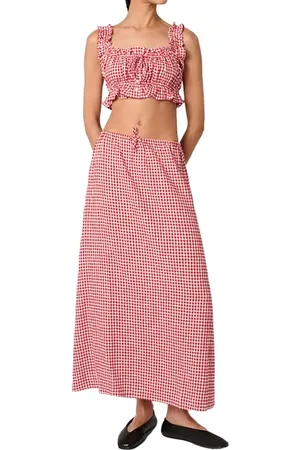 WeWoreWhat Tie Waist Skirt in at Nordstrom, Size Large