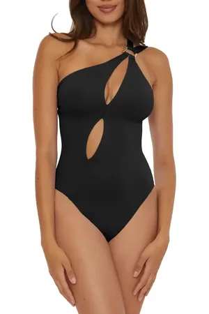 Soluna Tahiti One-Shoulder Cutout One-Piece Swimsuit in at Nordstrom, Size Medium