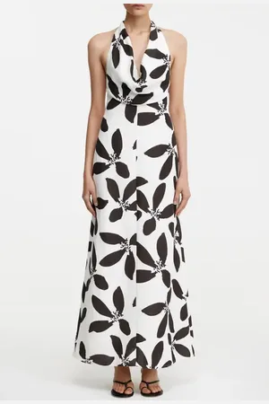 Significant Other Jennifer Print Halter Maxi Dress in at Nordstrom, Size 8 Us
