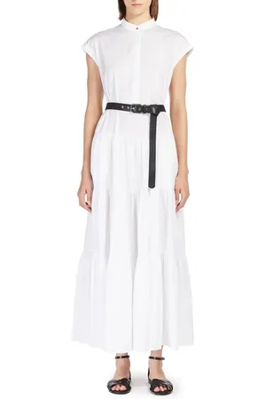 Max Mara Bairo Cotton Tiered Shirtdress in at Nordstrom, Size 10