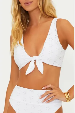 Beach Riot Dallas Tie Front Bikini Top in at Nordstrom, Size X-Large