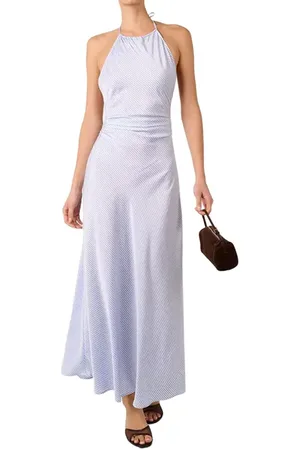 WeWoreWhat Halter Tie Neck Maxi Dress in at Nordstrom, Size 8