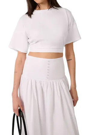 WeWoreWhat Ruched Cropped Tee in at Nordstrom, Size Xx-Large