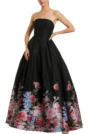 Mac Duggal Strapless Floral Brocade Ballgown in at Nordstrom, Size 4