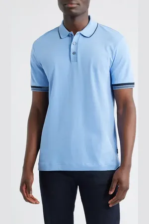 HUGO BOSS Parlay Tipped Cotton Polo in at Nordstrom, Size Medium