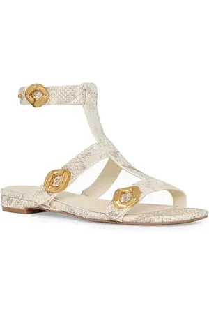 Rebecca Minkoff Snakeskin Embossed Ankle Strap Gladiator Sandal in at Nordstrom, Size 6
