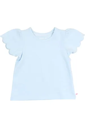 RuffleButts Girls Short Sleeve Scallop Tee in at Nordstrom, Size 7