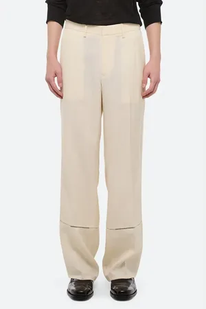 Helmut Lang Border Relaxed Fit Slub Viscose Carpenter Pants in at Nordstrom, Size 30