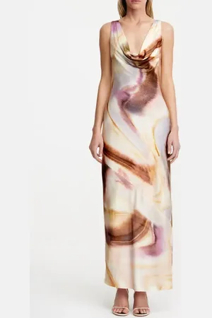 Significant Other Lacey Abstract Print Satin Maxi Dress in at Nordstrom, Size 10 Us