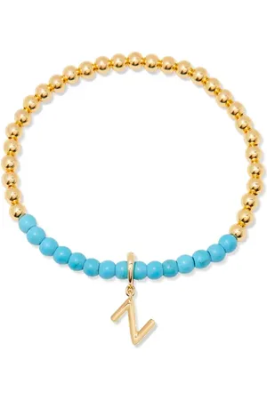 Brook and York Bennett Inital Turquoise Beaded Bracelet in at Nordstrom