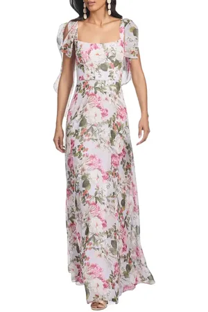 Sachin & Babi Pearl Floral Chiffon Gown in at Nordstrom, Size 6