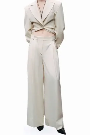 Nocturne Asymmetric Placket Detail Pants in at Nordstrom, Size X-Small