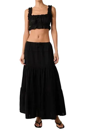 WeWoreWhat Ruffle Button Crop Top in at Nordstrom, Size Xx-Small