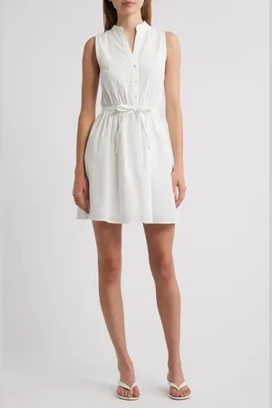 Lipsy London Broderie Mini Shirtdress in at Nordstrom, Size 2 Us