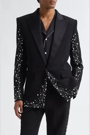 Balmain Faux Pearl & Crystal Constellation Dinner Jacket in at Nordstrom, Size 40 Us