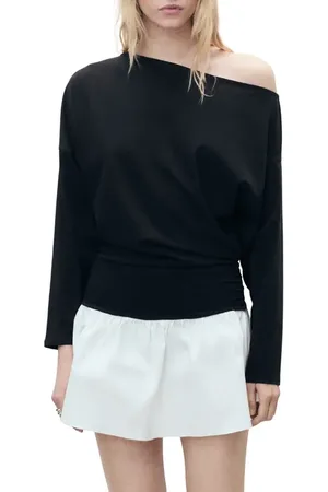 MANGO One-Shoulder Long Sleeve Minidress in at Nordstrom, Size 4
