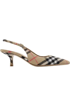 Burberry Check Dame Pointed Toe Slingback Pump in at Nordstrom, Size 5Us