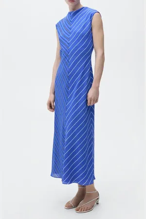 MANGO Chevron Stripe A-Line Dress in at Nordstrom, Size 10