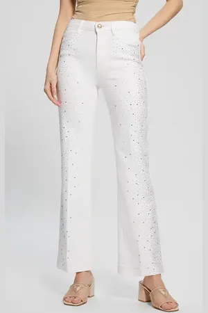 Guess 1981 Kick Flare Rhinestone Jeans in at Nordstrom, Size 28 X 29