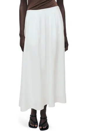 MANGO A-Line Linen Skirt in at Nordstrom, Size 4