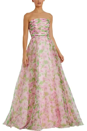 Mac Duggal Strapless Chiffon Gown With Ruffle Detail in at Nordstrom, Size 12