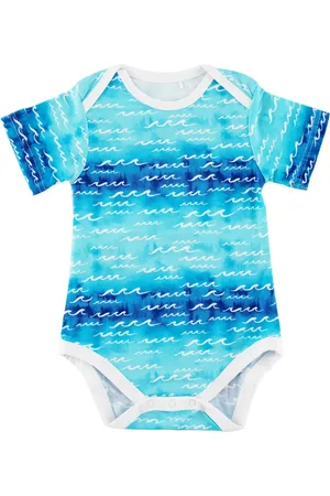 Coco Moon Nalu Wave Print Bodysuit in at Nordstrom, Size 0-6M