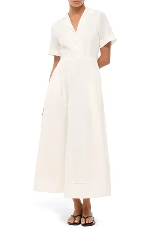 Staud Meryl Cotton Maxi Shirtdress in at Nordstrom, Size 8