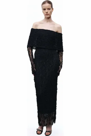 Nocturne Off-The Shoulder Lace Maxi Dress in at Nordstrom, Size Medium