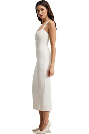 GOOD AMERICAN Crystal Embellished Scuba Knit Midi Dress in at Nordstrom, Size 4X-Large