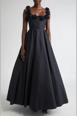 Giambattista Valli Rose Trim Fit & Flare Dress in at Nordstrom, Size 6 Us