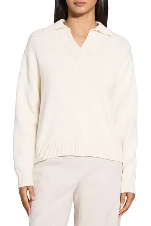 THEORY Cotton & Wool Polo Sweater in at Nordstrom, Size Small