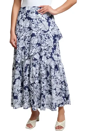 Jones New York Asymmetric Ruffle Maxi Skirt in at Nordstrom, Size X-Large