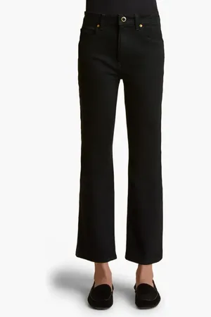 Khaite Vivian High Waist Crop Flare Jeans in at Nordstrom, Size 30