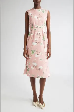 Erdem Floral Print Faille Sheath Dress in at Nordstrom, Size 4 Us