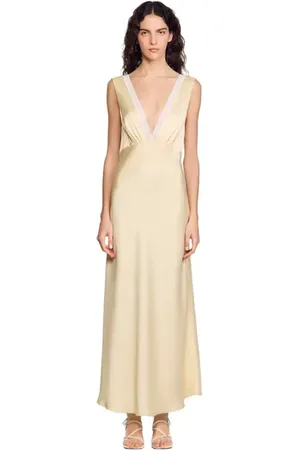 Sandro Satin-effect maxi dress in at Nordstrom, Size 34 Eu