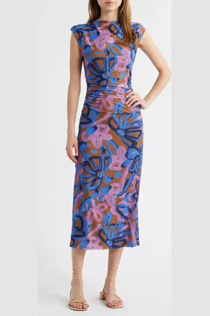 Cleobella Carrie Floral Mesh Midi Dress in at Nordstrom, Size Large