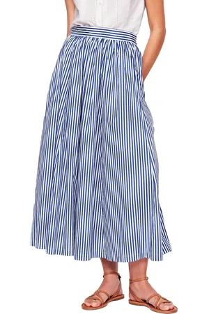Boden Pleated Cotton Poplin Maxi Skirt in at Nordstrom, Size 4