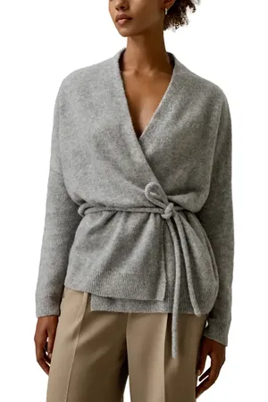 Lilysilk Lounge Wrap Wool Knit Cardigan for Women in at Nordstrom, Size Medium