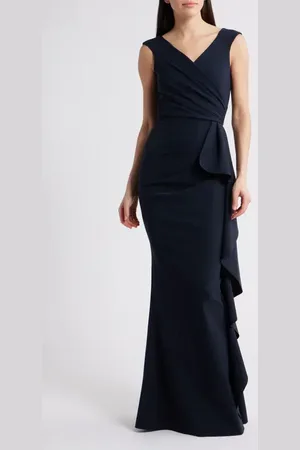 CHIARA BONI Sozen Cascade Ruffle Sleeveless Gown in at Nordstrom, Size 2