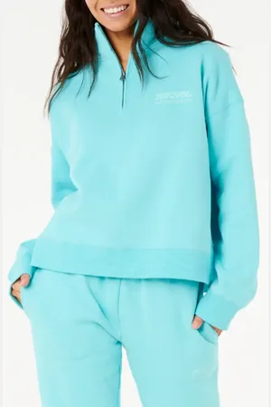 Rip Curl Surf Puff Logo Quarter Zip Sweatshirt in at Nordstrom, Size X-Small