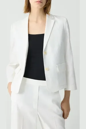 THEORY Shrunken Linen Blend Jacket in at Nordstrom, Size 00
