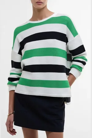 Barbour Marine Stripe Cotton Sweater in at Nordstrom, Size 4 Us