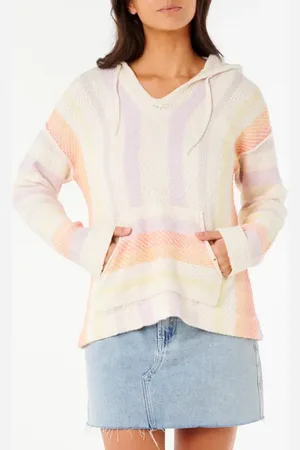 Rip Curl Neon Isles Knit Poncho in at Nordstrom, Size X-Small
