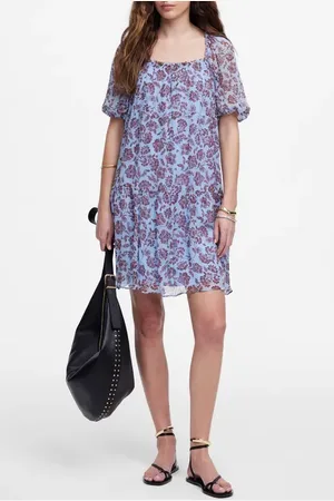 Madewell Floral Puff Sleeve Minidress in at Nordstrom, Size 4